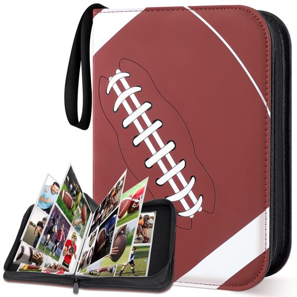 Mlikero 440 Pockets Football Card Binder, Football Trading Cards, Display Case with Football Card Sleeves Card Holder Protectors Set for Football Cards…