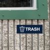 Basic Trash Sign (Black) - Small 2 Pack