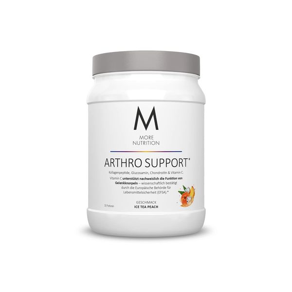 MORE NUTRITION Arthro Support, Ice Tea Peach, 300g - Mit nativem Kollagen Typ II, Glucosamin und Vitamin C