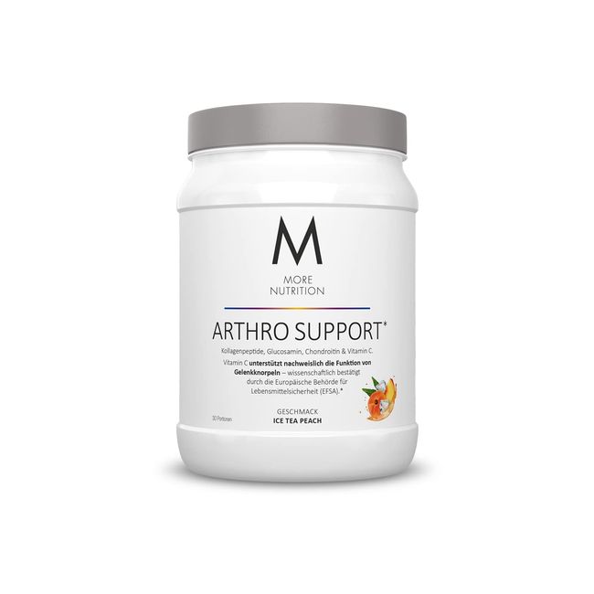 MORE NUTRITION Arthro Support, Ice Tea Peach, 300g - Mit nativem Kollagen Typ II, Glucosamin und Vitamin C