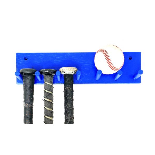 MWC Baseball Bat Rack Display Holder 6 Full Size Bats Blue