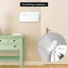 QWORK® 2-Pack Kitchen Cupboard Door Storage Box, Self-Adhesive Wall Mounted Organizer, for Kitchen, Bathroom, Fridge