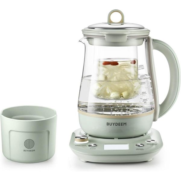 BUYDEEM K2763 Health-Care Beverage Tea Maker and Kettle, 8-in-1 Programmable Bre