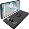 Google Pixel 7Pro Case, Shockproof, Stand Function, Ring Included, Pixel 7Pro Ring, Smartphone Case, Matte Feel, Liquid Silicone, Soft, 360 Rotation Car Holder (Black)