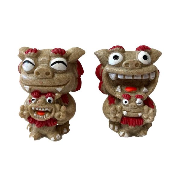 Shisa Figurine Parent-Child Shisa Compact