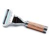 Parker Safety Razor, Gillette Venus Compatible Women’s Travel Sized Triple Blade Razor – Includes Saddle Brown Leather Razor Travel Case & One Cartridge
