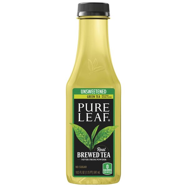 Pure Leaf Iced Tea, Unsweetened Green Tea, 18.5 Oz Bottles (12 Pack)