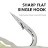 OriGlam 6 Hook Lure Sling Skin, Night Light Salt Water Bait Sling, Feather Skin String Hook Light Fishing Ball