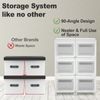 3Pack 7.9 Gallon Plastic Stackable Shoe Clothes Storage Box Organizer w/ Wheels