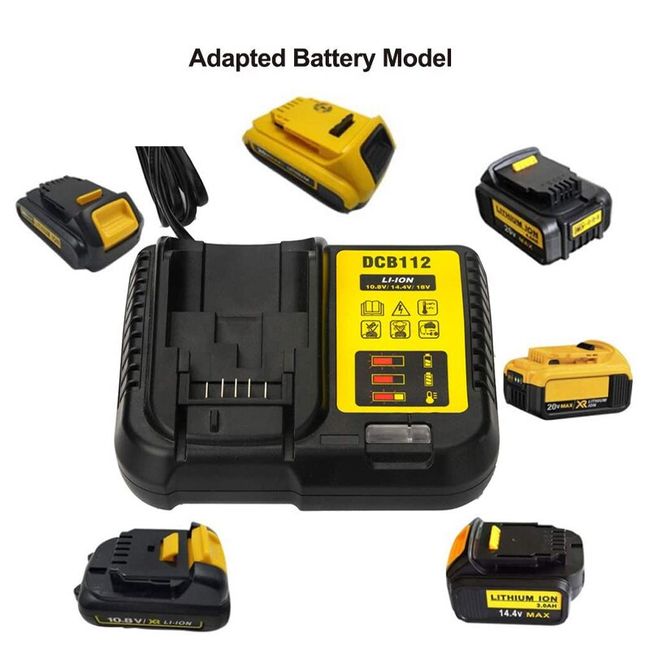 Chargeur de Batteries DEWALT DCB112 10,8 V à 18 V Li-ion