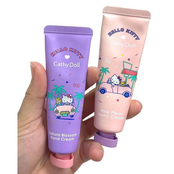 Hello Kitty Cathy Doll Hand Cream 2x30g. Nourishing Moist Bright Hand Nail Care