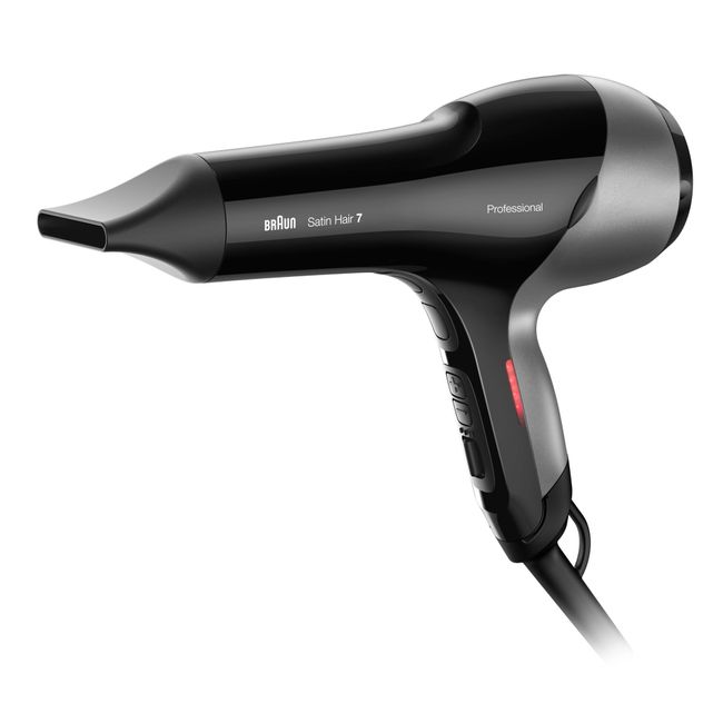 Braun Satin Hair 7 SensoDryer Haartrockner, professioneller Föhn mit Thermosensor und Stylingdüse, HD780, schwarz