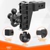 2.5'' Receiver Trailer Hitch with Hook 6'' Drop Adjustable Towing Hitch 18500LBS