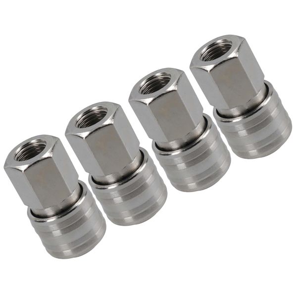 Euro Air Line Quick Release Hose Coupler Connector 1/4 BSP Female Thread 4pc