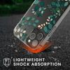 kwmobile Clear Case and Screen Protector Compatible with Apple iPhone 12 / iPhone 12 Pro Case - Spring Leaves Green/Transparent