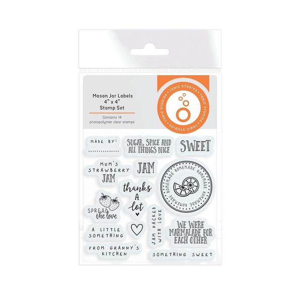 Tonic Studios Stamps - Mason Jar Labels Stamp Set - 3379E