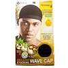 Healthy Treated Wave Deluxe Stocking Wave Cap Black (6 Packs)