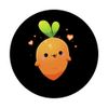 Vegane Karotte Kawaii Vegetarisches Gemüse PopSockets mit austauschbarem PopGrip