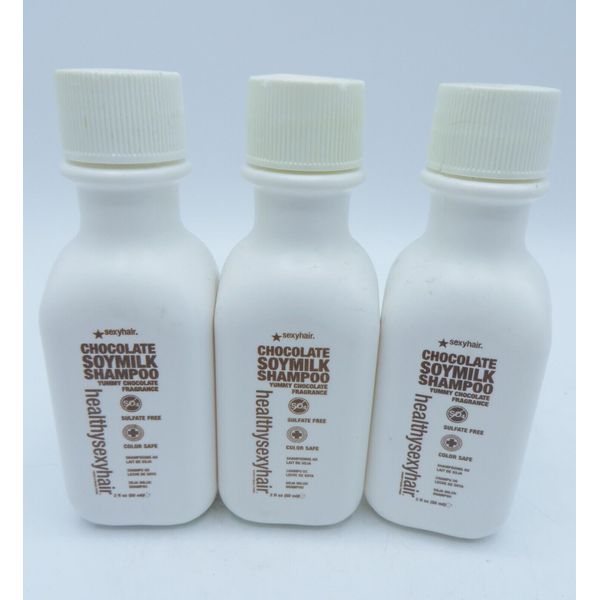 HEATHY SEXY HAIR CHOCOLATE SOYMILK SHAMPOO 2 oz X 3