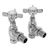 Warmehaus 15mm Traditional Angled Radiator Valves - Pair