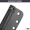 Self Closing Door Hinges, 2 Pack, Black 4x4 Inch Improved Interior Spring Hinges