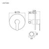 Ibergrif - Concealed Shower Mixer Tap with Body Valve, Chrome