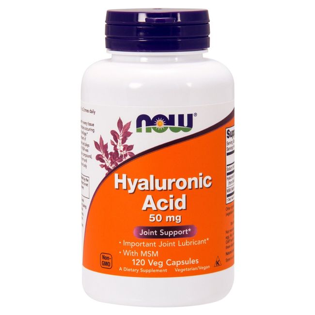 NOW Foods Hyaluronic Acid w/MSM, 120 Veg Capsules