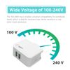 Silicon Power Dual Port USB Ultra Compact Wall Charger 2.4A Output, Foldable Plug & Smart-Detect for Optimized Charging Performance