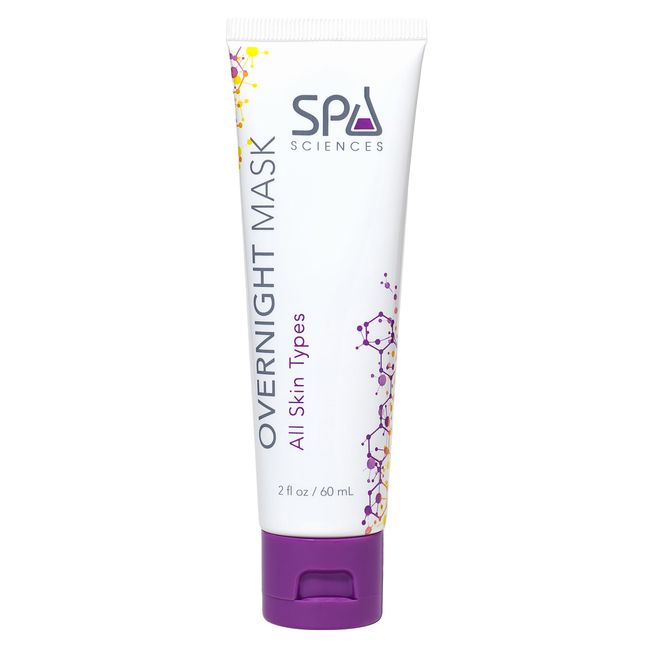 SPA SCIENCES - Overnight Mask - Made in the USA - Hydrating Formula - With Fruit Extracts, Allatonin, and Herbal Extracts - Replenish, Revive, Soothe - Vegan - For All Skin Types - 2.3oz