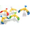 C&H Solutions 5 Pcs Cute Balancing Bird with Clear Triangle Stand (Colors May Vary)