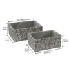 JVL Urban Set of 2 Rectangle Paper Storage Baskets