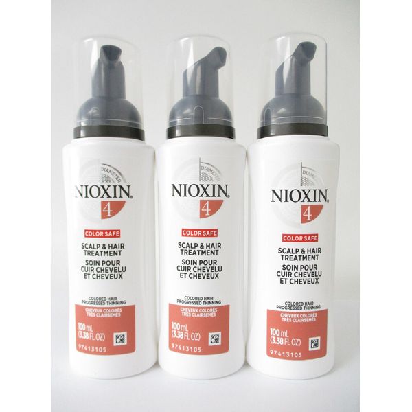 Nioxin System 4 Scalp Activating Treatment Travel Size 3.38 oz Pack of 3