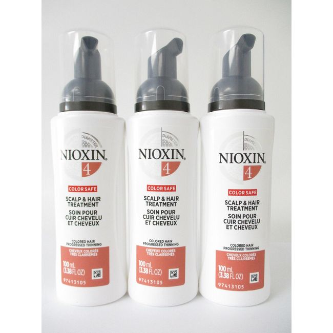 Nioxin System 4 Scalp Activating Treatment Travel Size 3.38 oz Pack of 3