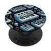 Synthesizer Musical Notes Pattern Analog Modular Synth PopSockets Swappable PopGrip