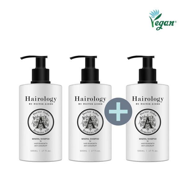 [2+1] Hairology by Dr. AD Vegan Scalp Care Mildly Acidic Anti-Hair Loss Shampoo Large Capacity