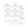 LashArt Lash Mapping Stickers Classic Styles Guide Handwriting Eyelash Extension Pads