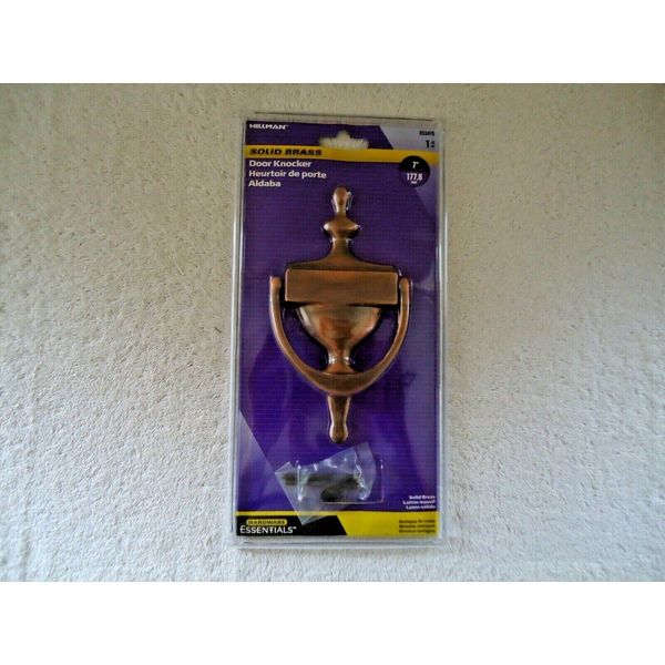 Hillman 853475 Solid Brass Antique Bronze 7" Door Knocker