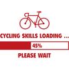 CafePress Cycling Skills Loading Rectangle Bumper Sticker Car Decal