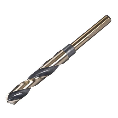 sourcing map Reduced Shank Twist Drill Bits 14mm High Speed Steel 4341 with 10mm (3/8") Shank for Stainless Steel Alloy Metal Plastic Wood