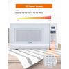 1.4 Cubic Foot Microwave with 10 Power Levels, Small Microwave with Push Button,