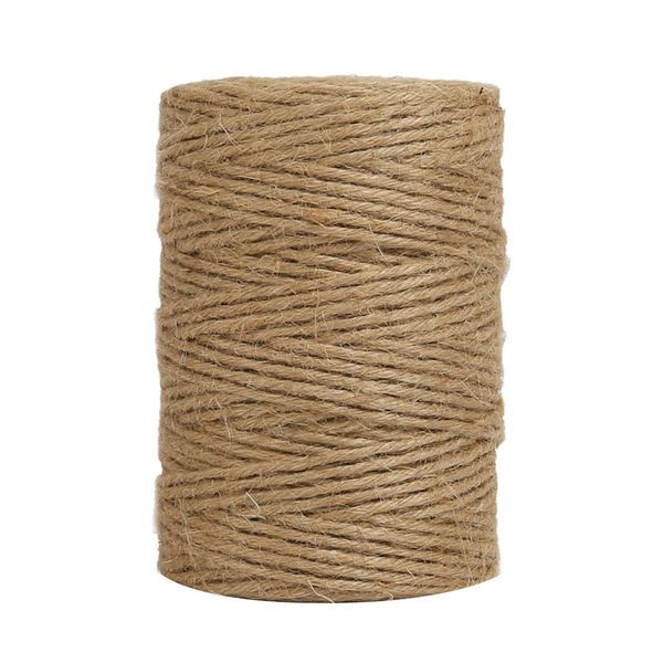 tenn well 100M Natural Jute Twine String, 6 Ply 2.3mm Thick Garden Twine String for DIY Crafts, Gift Wrapping, Bundling Packing and Gardening (Brown)