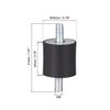 sourcing map 20 x 20mm Rubber Mounts,Vibration Isolators,Shock Absorber with M5 x 11mm Studs 2pcs