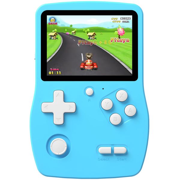 32 Bit Handheld Game Console for Kids Preloaded 139 Video Games, Portable Video Gaming System with 3.0" IPS Screen and Rechargeable Battery, Mini Arcade Electronic Gifts Toys for Boys Girls, Blue