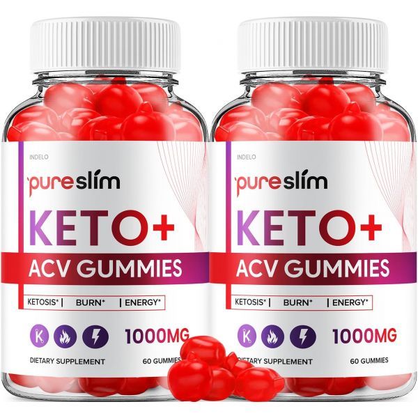 Indelo Pure Slim Keto ACV Jelly Advanced Plus Apple Cider Vinegar 60 Gummies 2 Pack