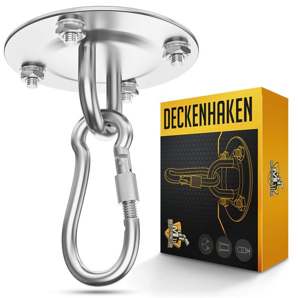 MEISTERFAKTUR Ceiling hook for punching bags, 400 kg load capacity, bomb-proof punching bag holder, ideal ceiling mount for punching bag, includes instructions in German