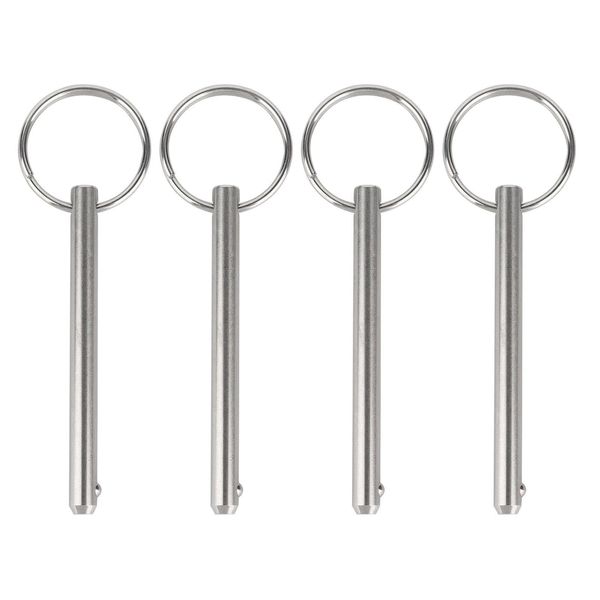 Quick Release Pin 4Pcs Set - Diameter 6.3mm, Total Length 76mm, Bimini Top Pin, 316 Stainless Steel Marine Accessories for Boat Canopy