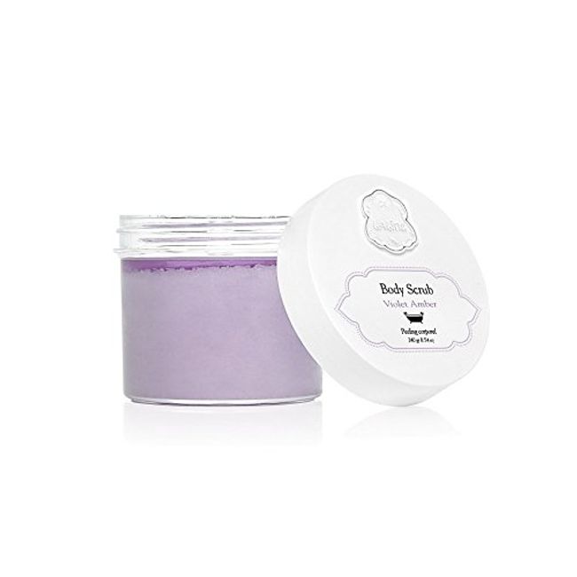 Laline Body Scrub, Violet Amber, 17.6 oz (500 g)