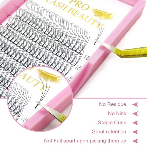 Ciglia Extension C D Curl Volume Russo Ciglia Finte Ciglia Premade Ciglia Finte Naturali Individuali Tessuto A Mano(3D-C-0.10,13 mm)
