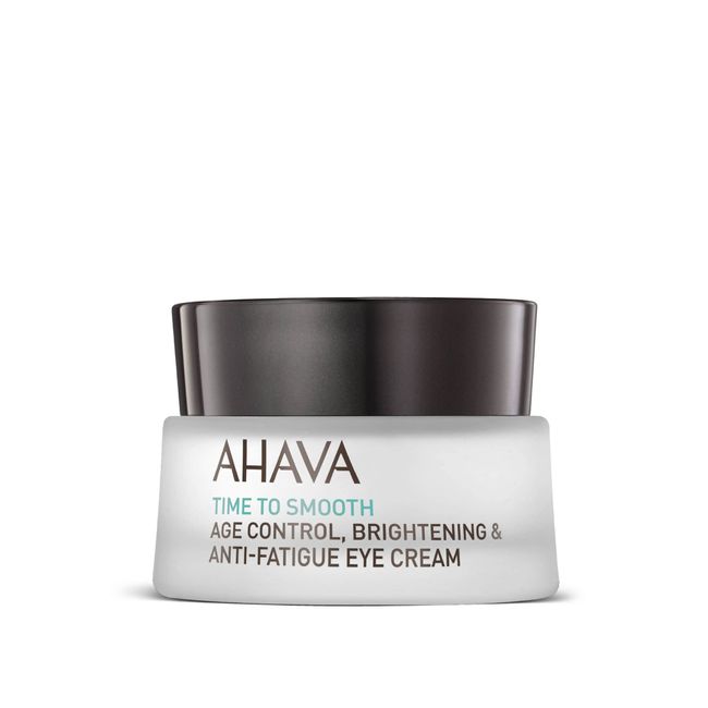 AHAVA Time to Smooth Age Control Brightening & Anti Fatigue Eye Cream - Brightens Dark Circles, Reduce Wrinkles, enriched with Exclusive Osmoter & 3D Complex of anti-aging Dunaliella Algea, 0.5 Fl.Oz