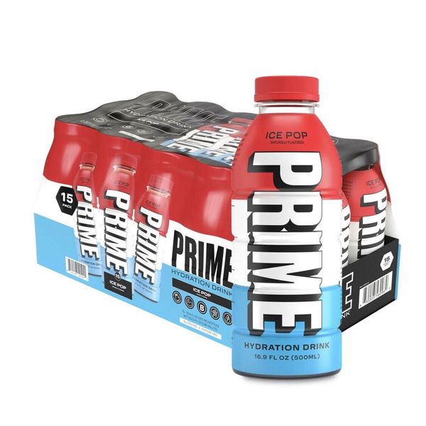 PRIME Hydration Drink - Ice Pop -(15 Pack , 16.9 fl oz )  Limited Time